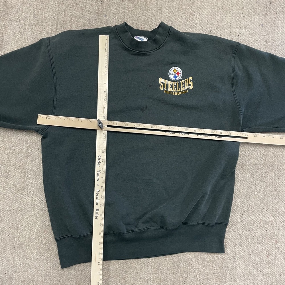 vintage Pittsburgh Steelers sweatshirt mens xl Black 1990s NFL - Picture 8 of 11